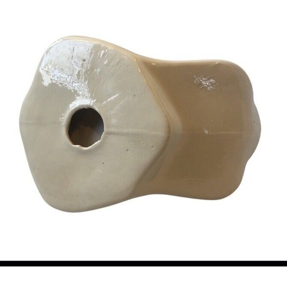 Ceramic Beige Swan With Gold beak‎ Floral Design On Back  No Chips - Picture 3 of 8